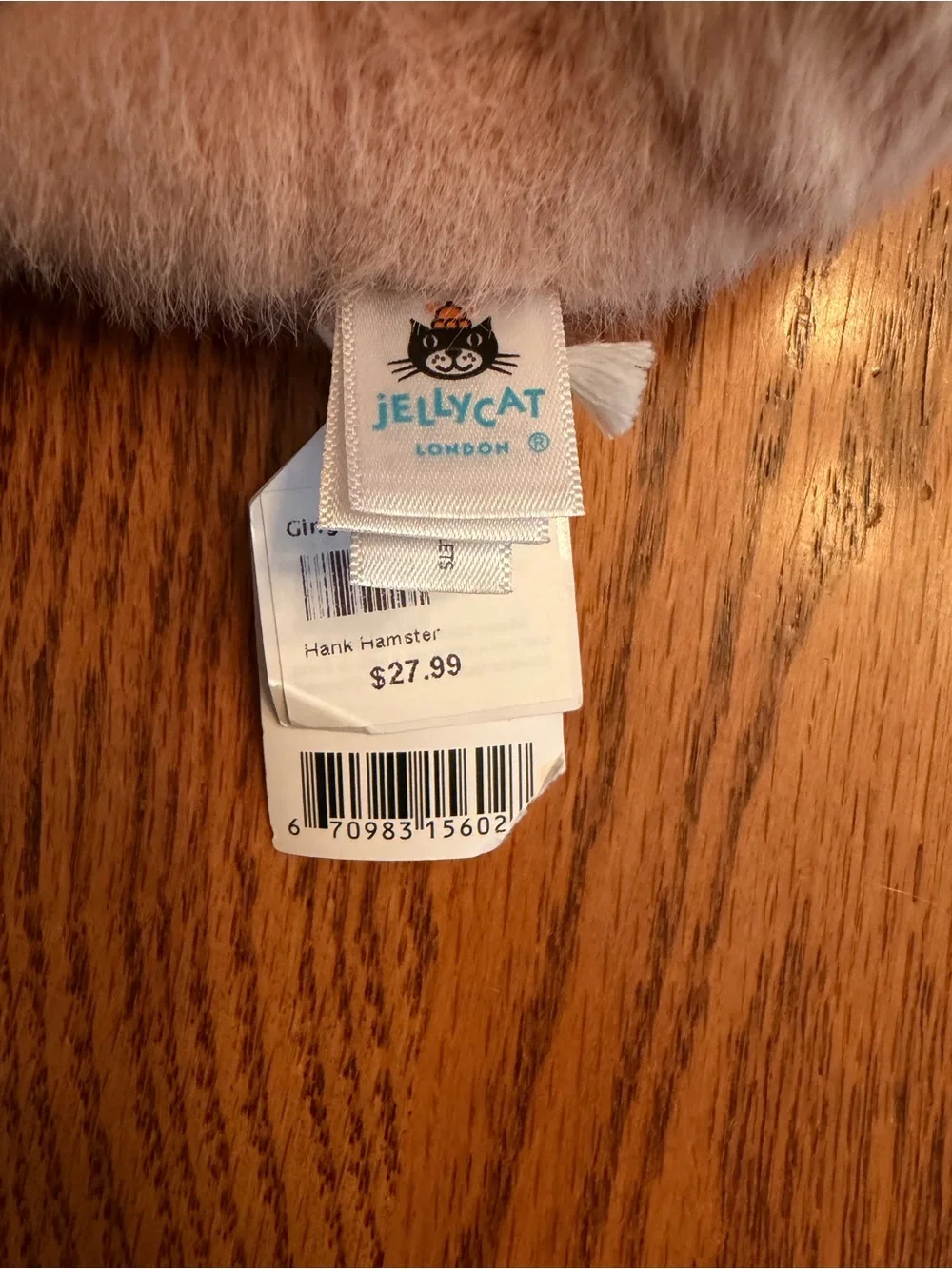 Jellycat Hank Hampster NWT